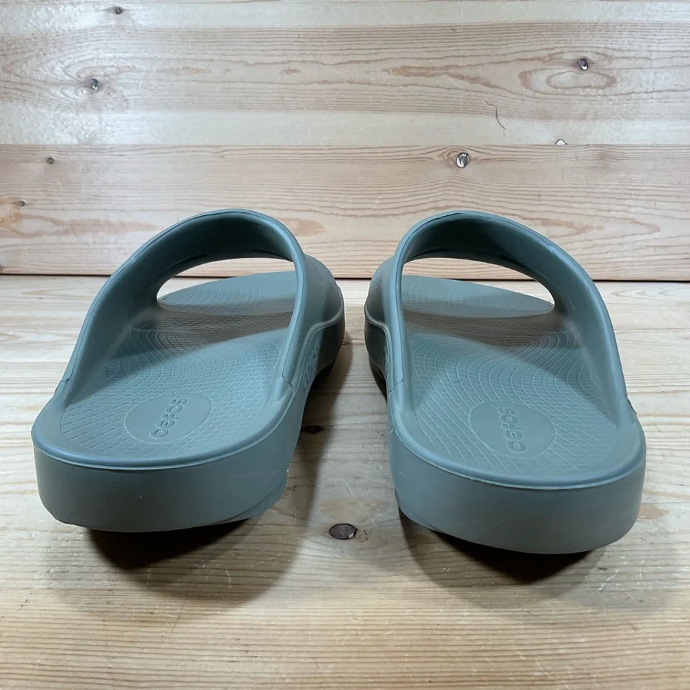 OOFOS OOahh Recovery Slide Sandal Men’s 10 Women’s 12 Foliage Green - Picture 4 of 9